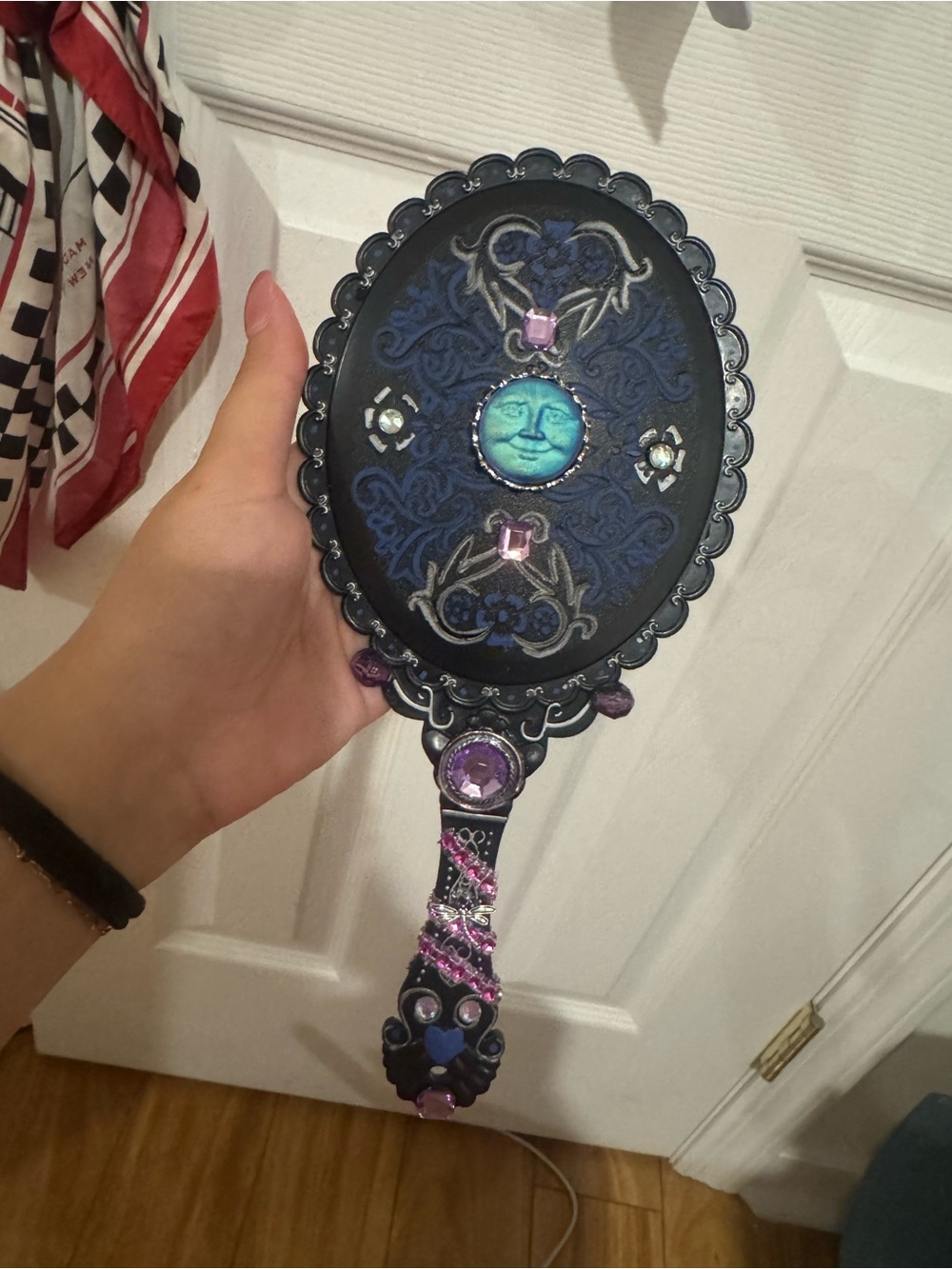 Kirks Folly inspired mystical handmade black purple/blue  mirror